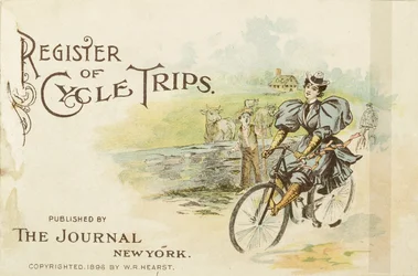 Register över cykelresor, 1898 (färg litho [häftets omslag])